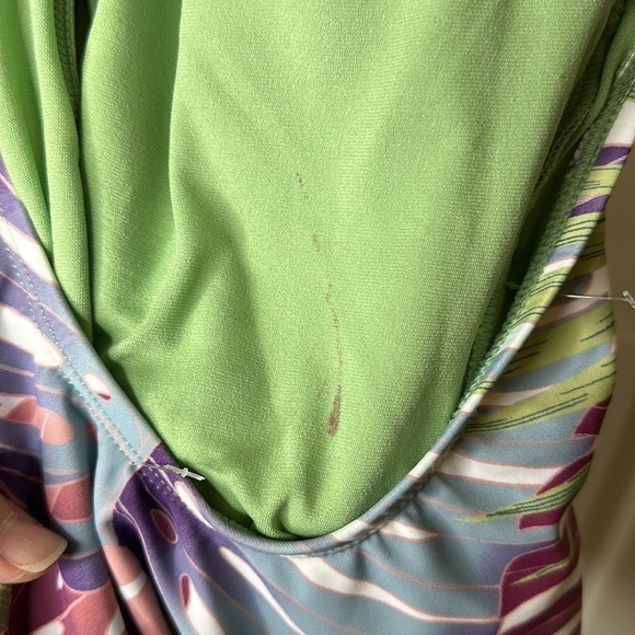 Bleu Rod Beattie Floral Breeze Ring Me Up X-Back one piece Sz8 - Picture 5 of 7